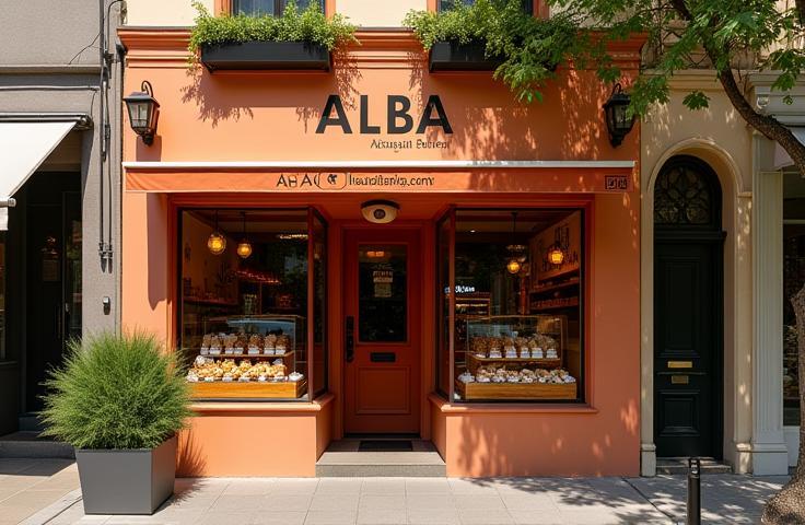 Bold branding and shopfront for Alba Artisan Bakery